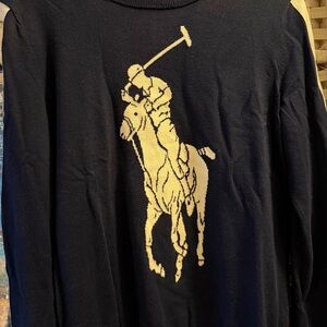 Polo by Ralph Lauren Navy and White Sweater